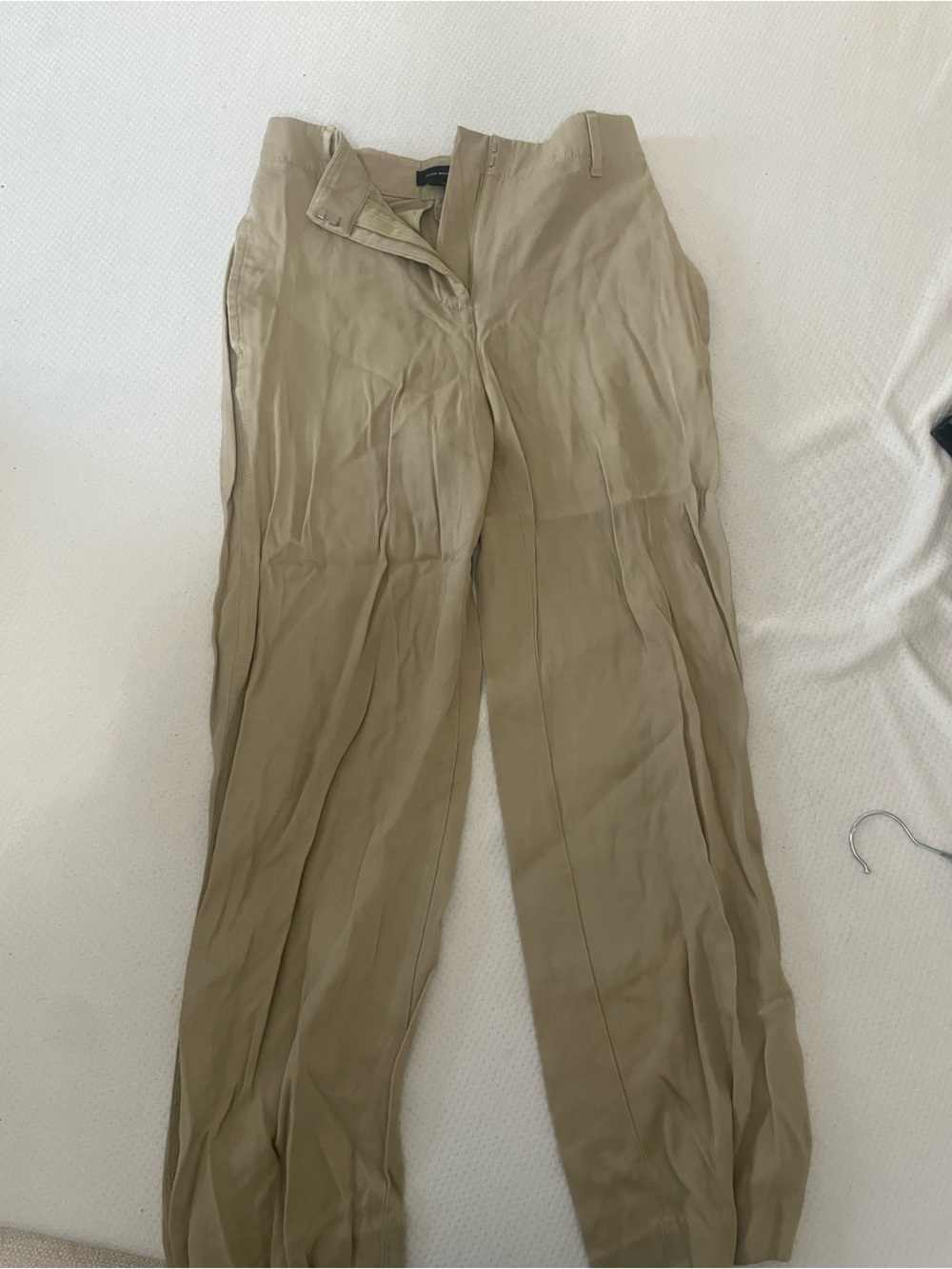Club Monaco Women's Olive-Tan Wide Leg Trousers